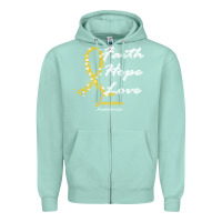 Seafoam sarcoma awareness t  shirt sarcoma awareness faith hope love   in this Zipper Hoodie - linhVisuals