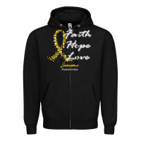 Black sarcoma awareness t  shirt sarcoma awareness faith hope love   in this Zipper Hoodie - linhVisuals