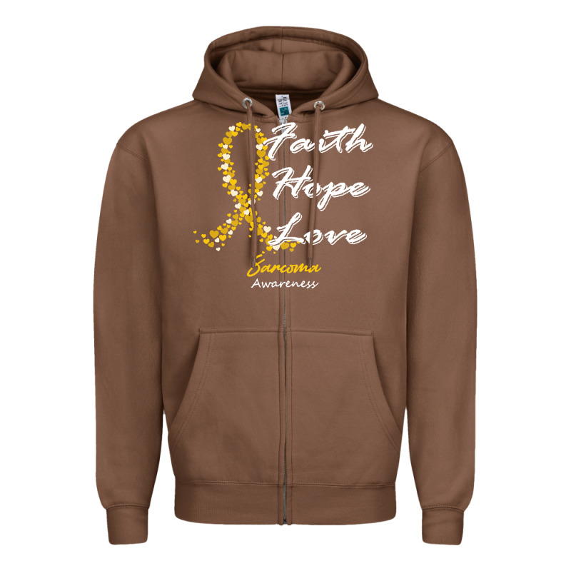 Sarcoma Awareness T  Shirt Sarcoma Awareness Faith Hope Love   In This Zipper Hoodie by linhVisuals | Teevron