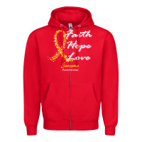 Red sarcoma awareness t  shirt sarcoma awareness faith hope love   in this Zipper Hoodie - linhVisuals