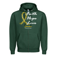 Sports Green sarcoma awareness t  shirt sarcoma awareness faith hope love   in this Zipper Hoodie - linhVisuals