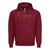 Burgundy womens melanin for black history v neck t shirt Zipper Hoodie - linhVisuals
