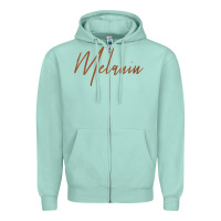 Seafoam womens melanin for black history v neck t shirt Zipper Hoodie - linhVisuals