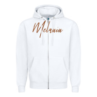 White womens melanin for black history v neck t shirt Zipper Hoodie - linhVisuals