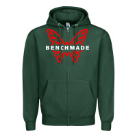Sports Green Benchmade Zipper Hoodie - linhVisuals