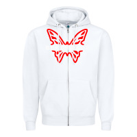 White Benchmade Zipper Hoodie - linhVisuals