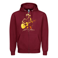 Burgundy Kenny Chesney Fresh Design Zipper Hoodie - linhVisuals