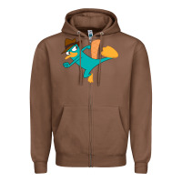 Chestnut perry the platypus Zipper Hoodie - linhVisuals