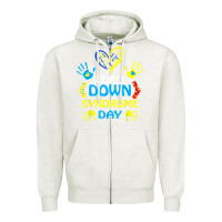 Oatmeal Heather world down syndrome day t shirt support and awareness 3.21 t shirt Zipper Hoodie - linhVisuals