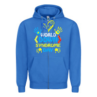 True Royal world down syndrome day t shirt support and awareness 3.21 t shirt Zipper Hoodie - linhVisuals