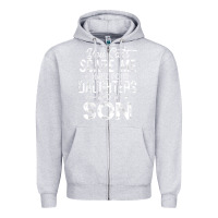 Heather Grey you can't scare me i have four daughters and a son funny dad t shirt Zipper Hoodie - linhVisuals