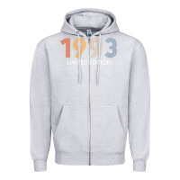 Heather Grey retro 29 years vintage 1993 limited edition 29th birthday t shirt Zipper Hoodie - linhVisuals