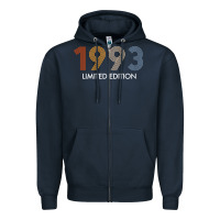 Navy retro 29 years vintage 1993 limited edition 29th birthday t shirt Zipper Hoodie - linhVisuals