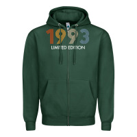 Retro 29 Years Vintage 1993 Limited Edition 29th Birthday T Shirt Zipper Hoodie | Teevron