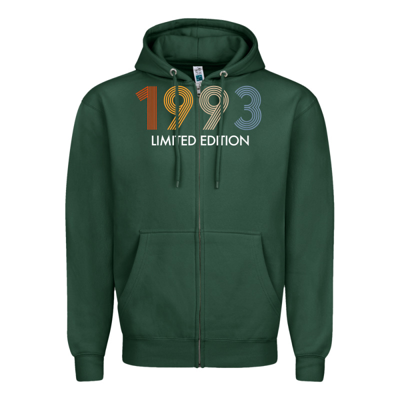 Retro 29 Years Vintage 1993 Limited Edition 29th Birthday T Shirt Zipper Hoodie by linhVisuals | Teevron