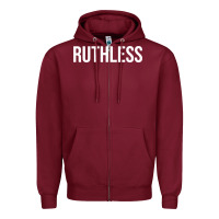 Burgundy ruthless sweatshirt Zipper Hoodie - linhVisuals
