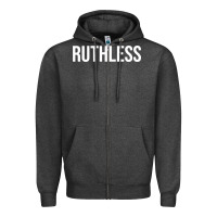 Charcoal Heather ruthless sweatshirt Zipper Hoodie - linhVisuals