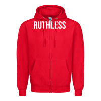 Red ruthless sweatshirt Zipper Hoodie - linhVisuals