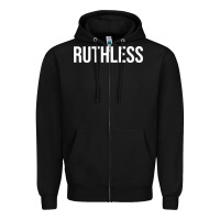 Black ruthless sweatshirt Zipper Hoodie - linhVisuals