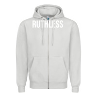 Dove Grey ruthless sweatshirt Zipper Hoodie - linhVisuals