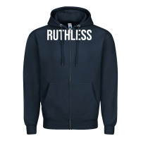 Navy ruthless sweatshirt Zipper Hoodie - linhVisuals