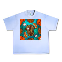 Grape Ice baseball leopard uniform and hotdog with gemstone seamless pattern Urban Heavy Tee - BundleAndBundleShop