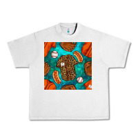 Lunar Rock baseball leopard uniform and hotdog with gemstone seamless pattern Urban Heavy Tee - BundleAndBundleShop