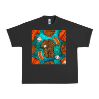 Baseball Leopard Uniform And Hotdog With Gemstone Seamless Pattern Urban Heavy Tee | Teevron