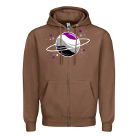 Chestnut asexual outer space planet ace pride t shirt Zipper Hoodie - linhVisuals