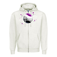 Oatmeal Heather asexual outer space planet ace pride t shirt Zipper Hoodie - linhVisuals