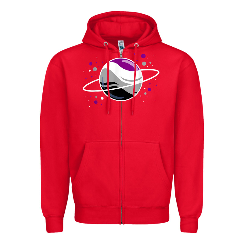 Asexual Outer Space Planet Ace Pride T Shirt Zipper Hoodie by linhVisuals | Teevron
