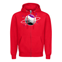 Red asexual outer space planet ace pride t shirt Zipper Hoodie - linhVisuals