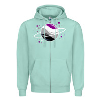 Seafoam asexual outer space planet ace pride t shirt Zipper Hoodie - linhVisuals