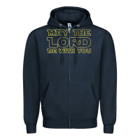 Navy may the lord be with you by jesus surfed apparel co premium t shirt Zipper Hoodie - linhVisuals