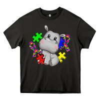 Autism Hippopotamus Heavy Core Tee | Teevron