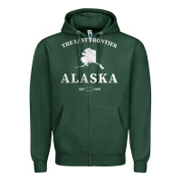 Sports Green alaska the last frontier t shirt Zipper Hoodie - linhVisuals