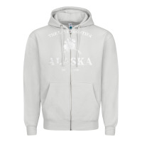 Dove Grey alaska the last frontier t shirt Zipper Hoodie - linhVisuals