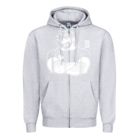 Heather Grey bobo bear   adam likes crossing arms t shirt Zipper Hoodie - linhVisuals