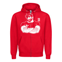 Red bobo bear   adam likes crossing arms t shirt Zipper Hoodie - linhVisuals