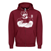 Burgundy bobo bear   adam likes crossing arms t shirt Zipper Hoodie - linhVisuals
