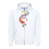 White dancing kokopelli southwestern usa native american symbol t shirt Zipper Hoodie - linhVisuals