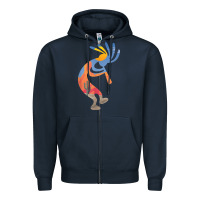 Navy dancing kokopelli southwestern usa native american symbol t shirt Zipper Hoodie - linhVisuals
