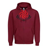 Burgundy the-georgia-rugby-pen Zipper Hoodie - linhVisuals