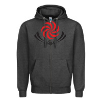 Charcoal Heather the-georgia-rugby-pen Zipper Hoodie - linhVisuals