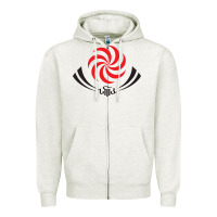 Oatmeal Heather the-georgia-rugby-pen Zipper Hoodie - linhVisuals