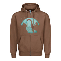 Chestnut bigfoot riding loch ness monster sasquatch ufo abduction pullover hood Zipper Hoodie - linhVisuals