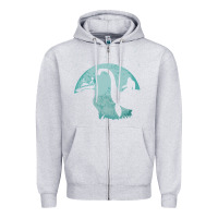 Heather Grey bigfoot riding loch ness monster sasquatch ufo abduction pullover hood Zipper Hoodie - linhVisuals