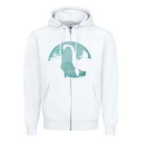White bigfoot riding loch ness monster sasquatch ufo abduction pullover hood Zipper Hoodie - linhVisuals