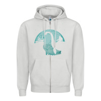 Dove Grey bigfoot riding loch ness monster sasquatch ufo abduction pullover hood Zipper Hoodie - linhVisuals