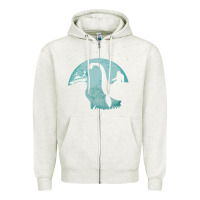 Oatmeal Heather bigfoot riding loch ness monster sasquatch ufo abduction pullover hood Zipper Hoodie - linhVisuals
